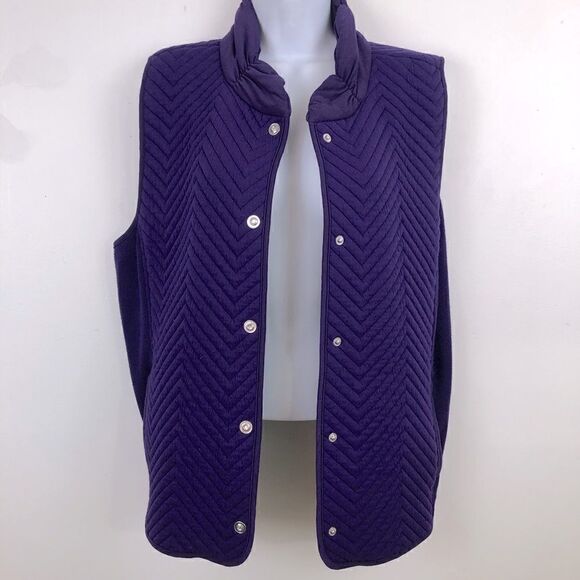 Chico’s Large ( Size 12) Purple Vest - Picture 3 of 13